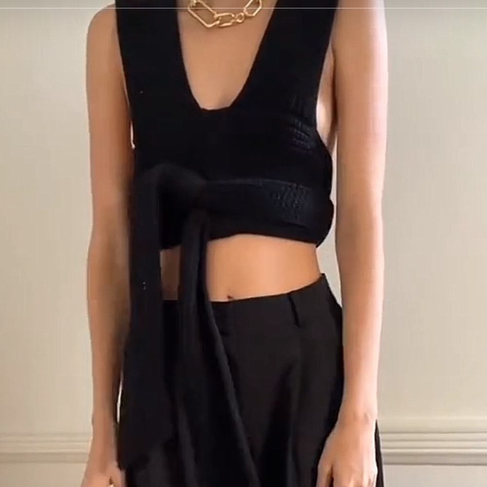 Simonett Black Knit Spring Nanu Top